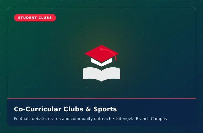 Student clubs, community outreach and recreational activities